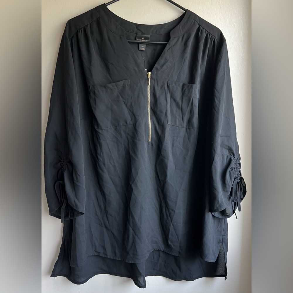 NWT Worthington Woman Half Zip Top